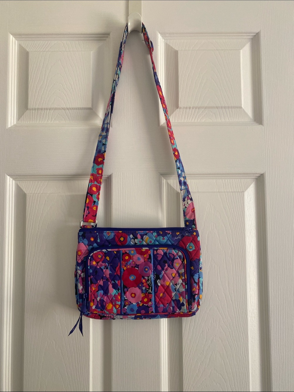 Vera Bradley Quilted Floral Crossbody Bag in Purple Multicolor